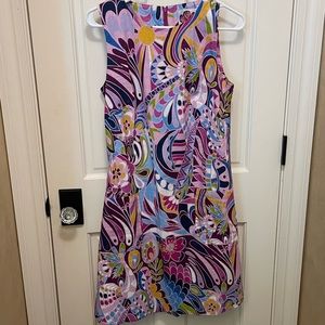 Lesley Evers Shakalaka print dress